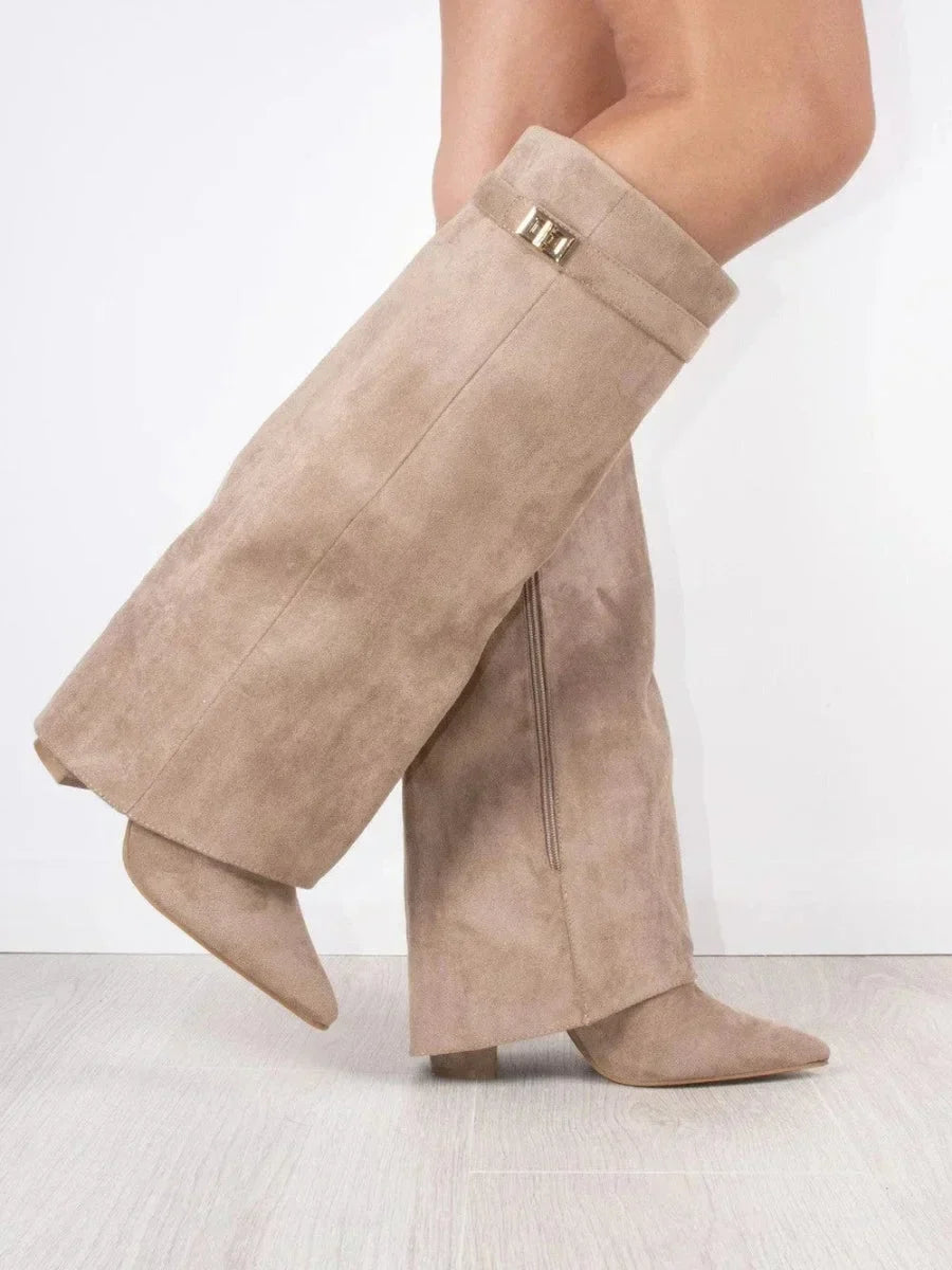 Suede Boots with Metallic Detail – Luxury Women's Ankle Boots | Meave & Ivy