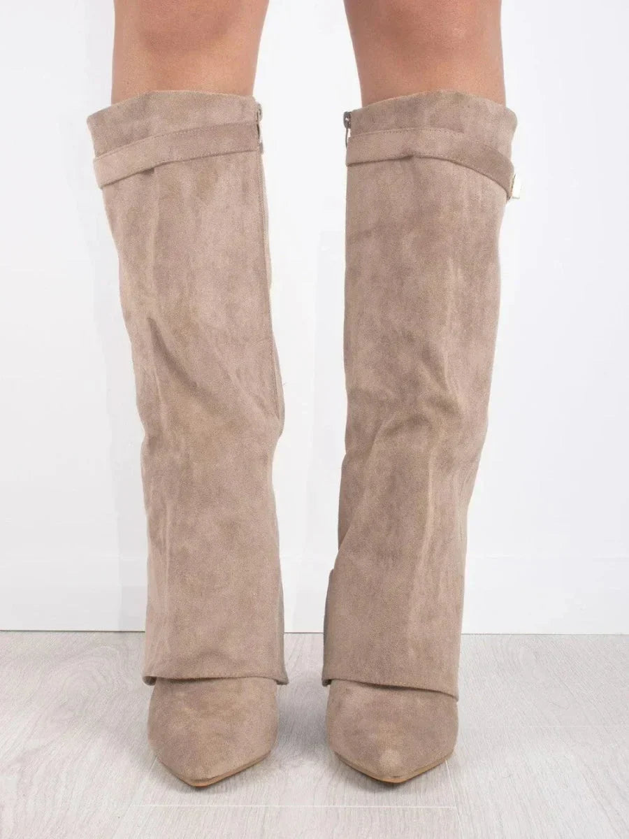 Suede Boots with Metallic Detail – Luxury Women's Ankle Boots | Meave & Ivy