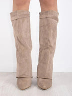 Suede Boots with Metallic Detail – Luxury Women's Ankle Boots | Meave & Ivy