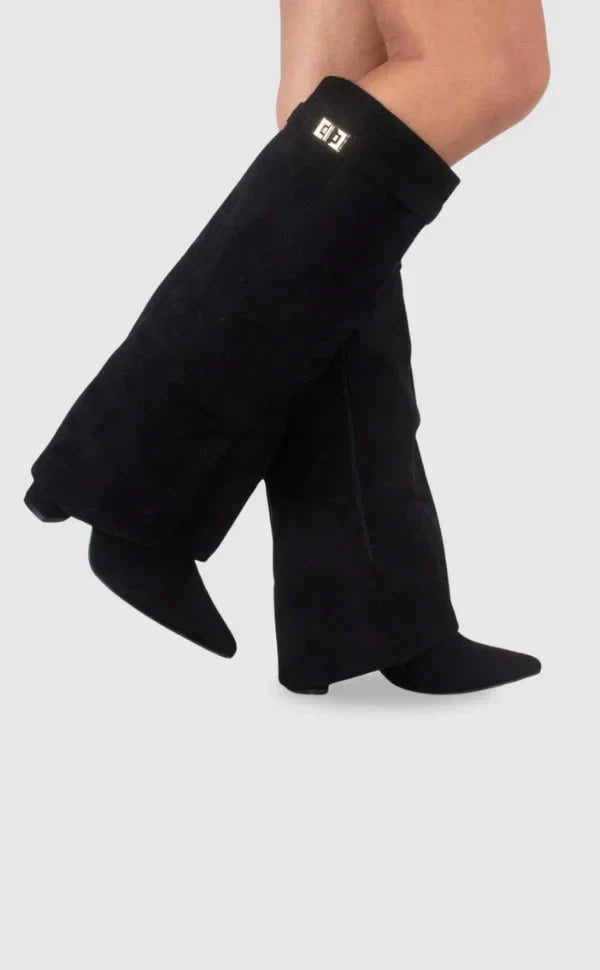 Suede Boots with Metallic Detail – Luxury Women's Ankle Boots | Meave & Ivy