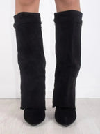 Suede Boots with Metallic Detail – Luxury Women's Ankle Boots | Meave & Ivy