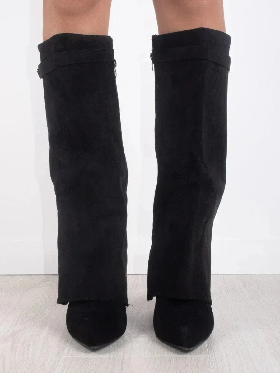 Suede Boots with Metallic Detail – Luxury Women's Ankle Boots | Meave & Ivy