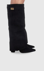 Suede Boots with Metallic Detail – Luxury Women's Ankle Boots | Meave & Ivy