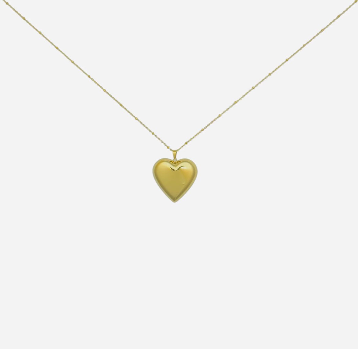 Gold Heart Pendant Necklace – Minimalist Love Necklace