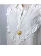 Gold Heart Pendant Necklace – Minimalist Love Necklace