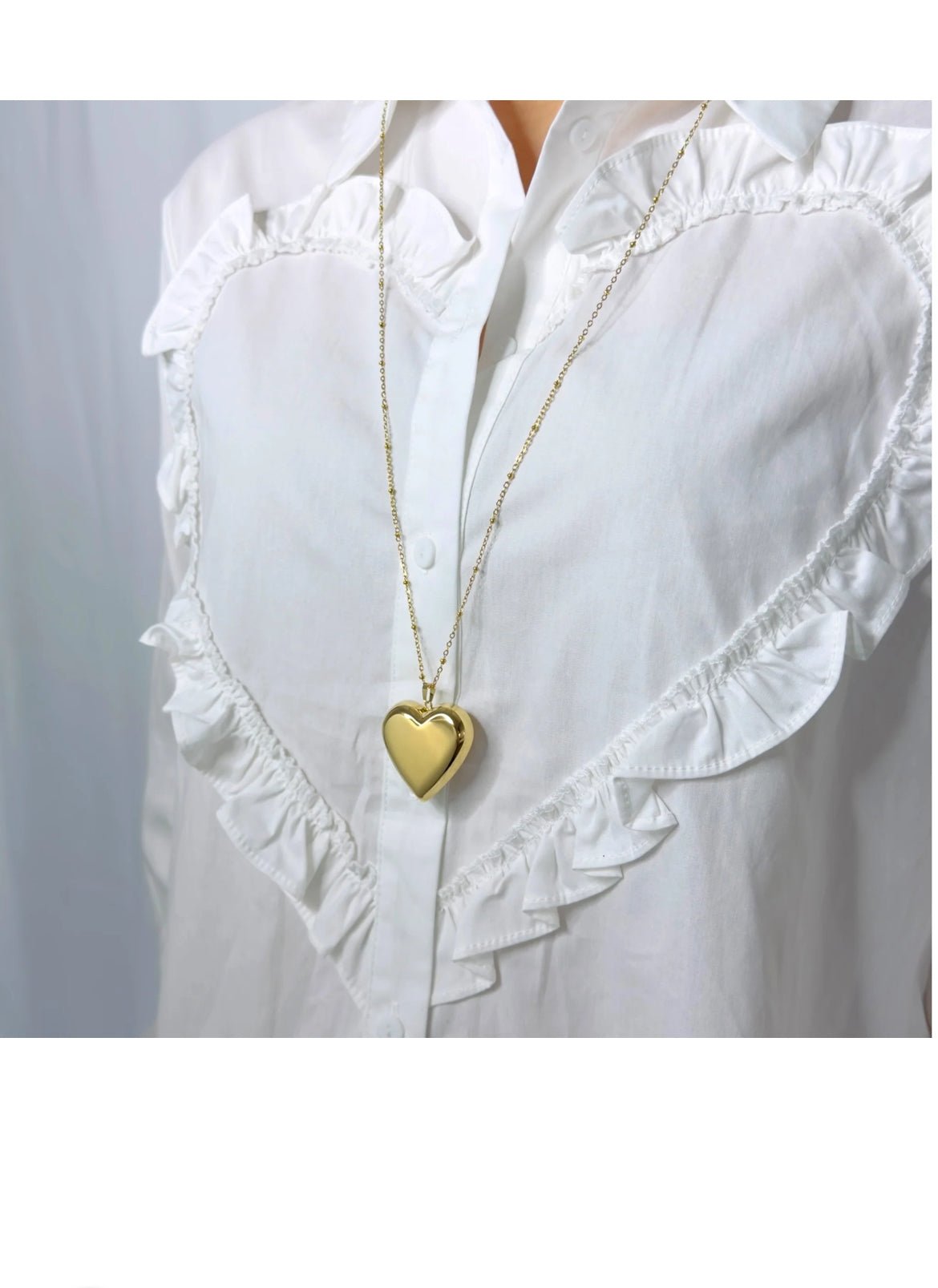 Gold Heart Pendant Necklace – Minimalist Love Necklace