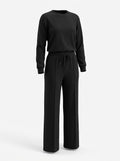 Women's Drawstring Trouser Co-Ord Set – Relaxed Long-Sleeve Top