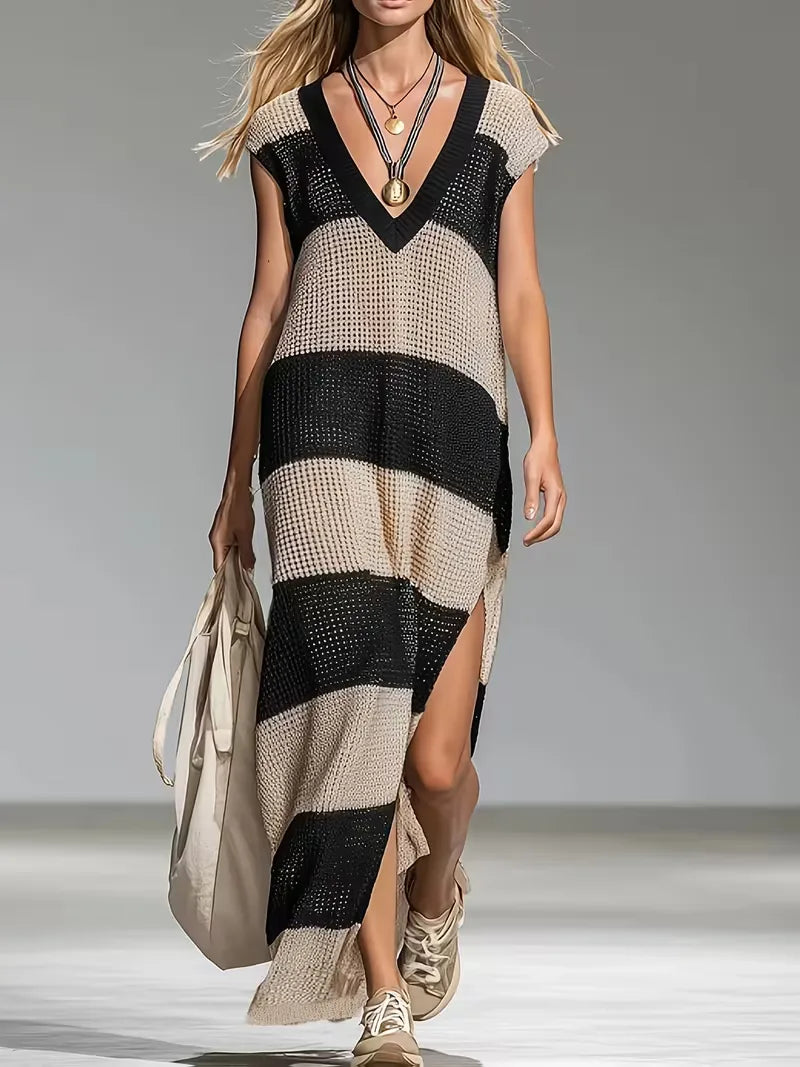 Women's Striped Jumper Dress – One Piece Winter Ease in 6 Colours