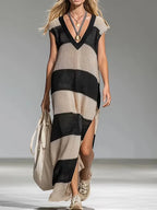 Women's Striped Jumper Dress – One Piece Winter Ease in 6 Colours