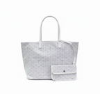 Women's Patterned Tote Bag with Matching Pouch – Large Shopper Bag