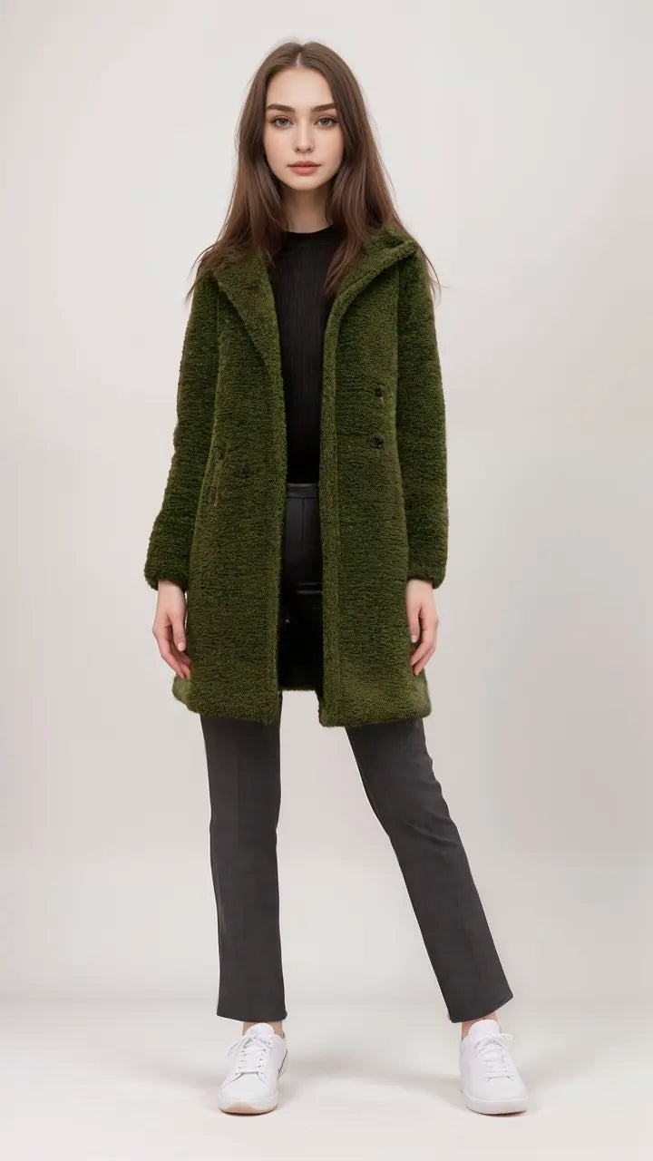 Longline Teddy Coat – Fluffy Warmth in 5 Colours