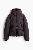 Women's Ski Jacket with Detachable Hood – Water-Repellent Fitted Snow Jacket