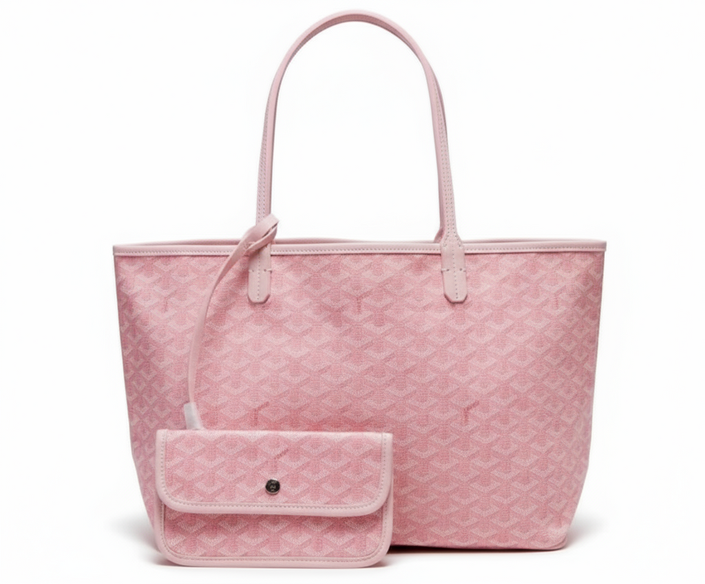 Women's Patterned Tote Bag with Matching Pouch – Large Shopper Bag