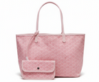 Women's Patterned Tote Bag with Matching Pouch – Large Shopper Bag