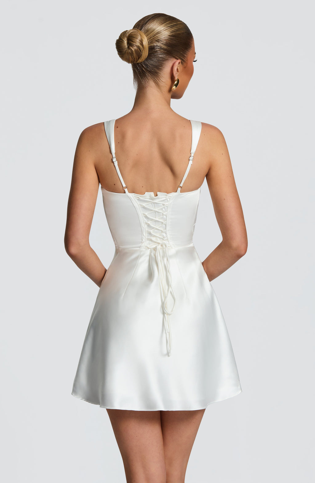 Ivory Bardot Mini Dress – Elegant Occasion Wear | Meave & Ivy