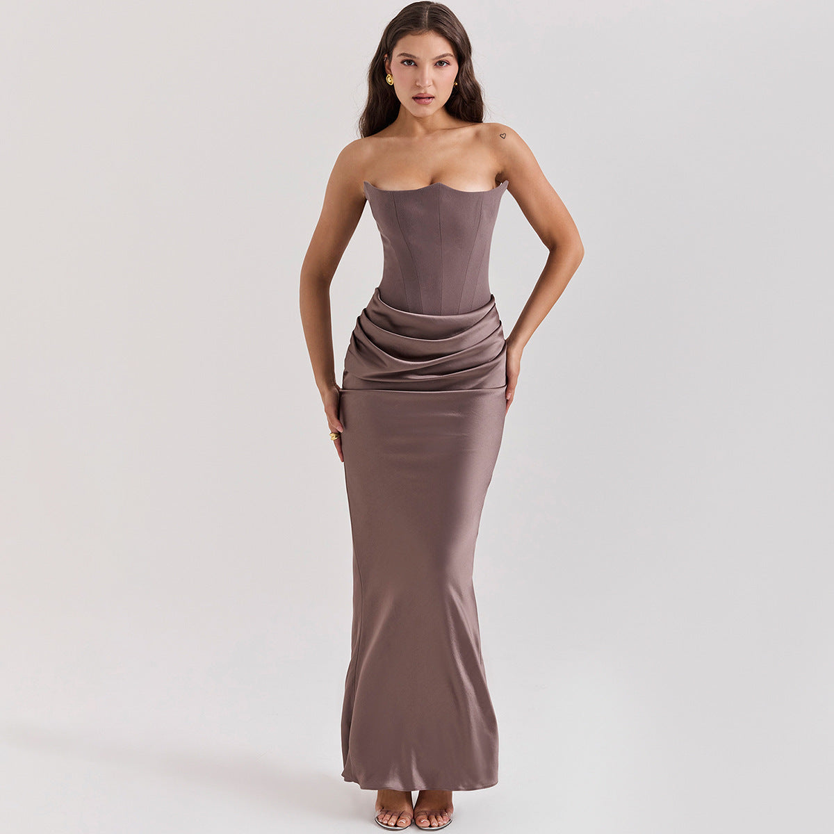Velvet Corset Dress – Strapless Evening Gown | Meave & Ivy
