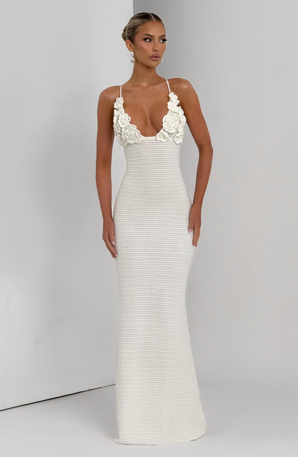 Ivory Crochet Maxi Dress – Bohemian Summer Dress | Meave & Ivy