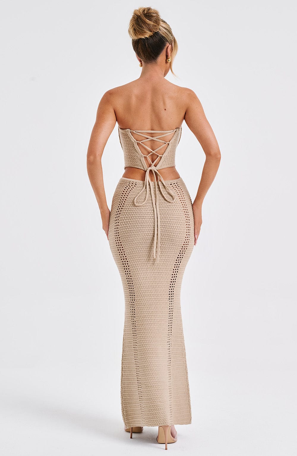 Beige Crochet Maxi Skirt – Bohemian Summer Skirt | Meave & Ivy