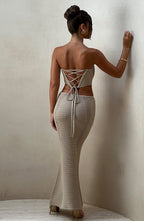 Beige Crochet Maxi Skirt – Bohemian Summer Skirt | Meave & Ivy