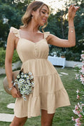 Beige Ibiza Mini Dress – Women's Boho Summer Beach & Holiday Dress | Meave & Ivy
