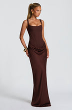 Black Corset Maxi Dress – Timeless Floor-Length Evening Gown | Meave & Ivy