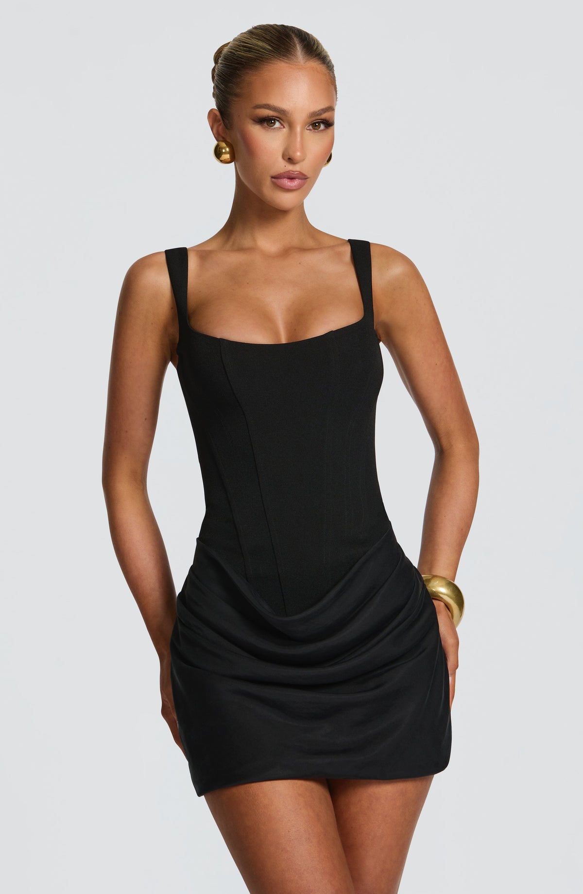 Black Corset Mini Dress – Classic Statement Tailoring | Meave & Ivy