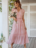 Pink Floral Country Dress – Women's Romantic Summer Wedding Guest & Garden Party Dress | Meave & Ivy