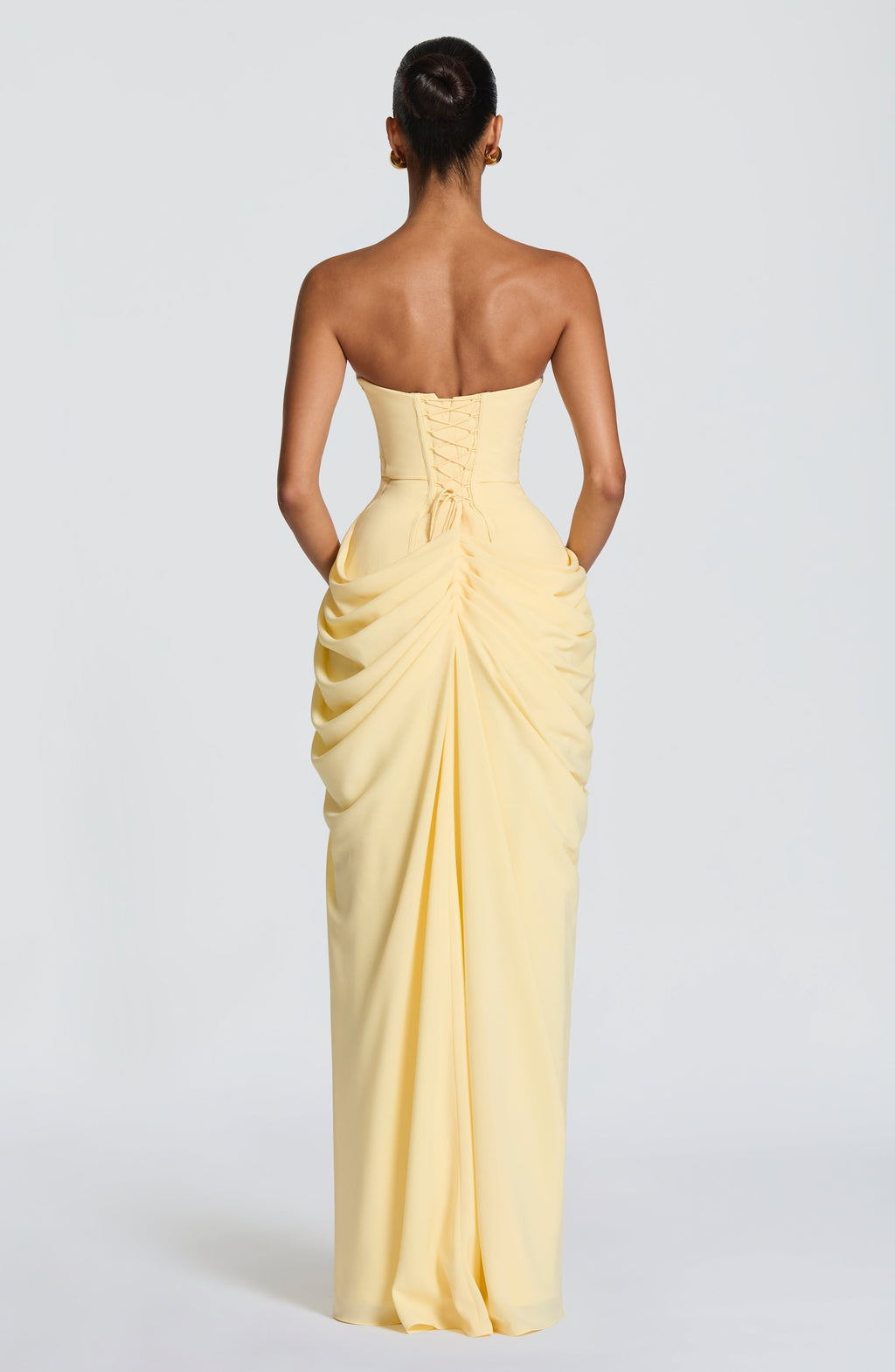 Lemon Yellow Column Maxi Dress – Elegant Summer Occasion Dress | Meave & Ivy