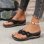 Floral Toe-Post Orthopedic Sandals