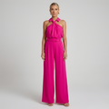 Halterneck Wide-Leg Jumpsuit - Elegant Evening All-in-One | Meave & Ivy