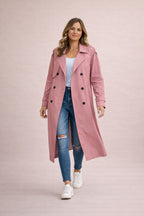 Double Breasted Trench Coat with Belt in 6 Colours