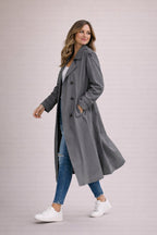 Double Breasted Trench Coat with Belt in 6 Colours