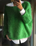 Off Shoulder Fluffy Jumper – Soft Cosy Knit in 3 Colours