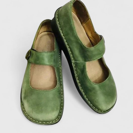 Leather Mary Jane Orthopedic Flats
