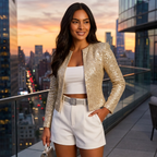 Sequin Mini Blazer – Women's Summer Party & Occasion Blazer | Meave & Ivy