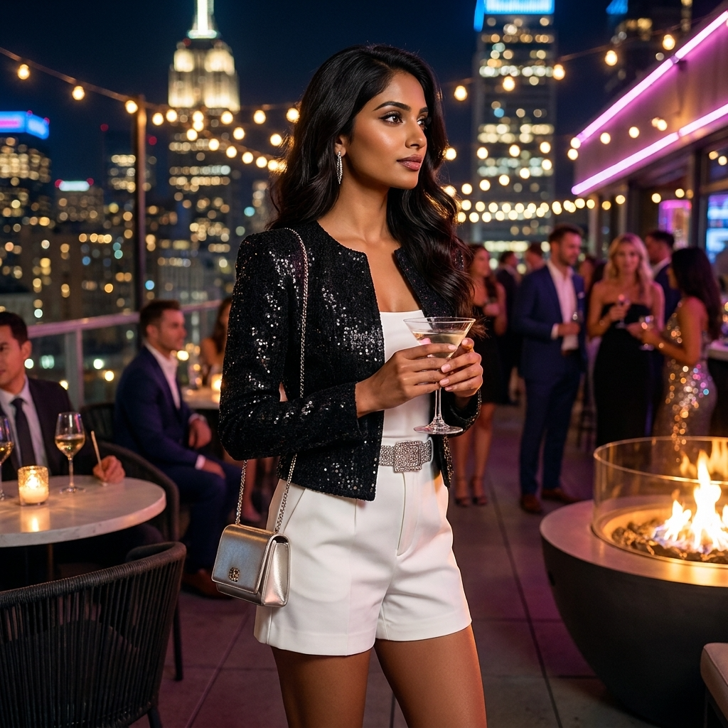 Sequin Mini Blazer – Women's Summer Party & Occasion Blazer | Meave & Ivy