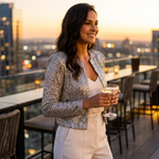 Sequin Mini Blazer – Women's Summer Party & Occasion Blazer | Meave & Ivy