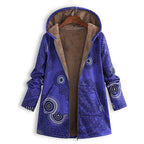 Floral Print Vintage Jacket with Front Pockets – Plush Lined Jacket