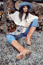 Western Boots with High Shaft & Stacked Heel – Women's Cowboy Boots