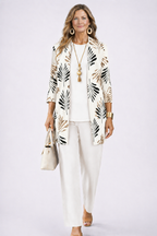 Women's Three-Piece Set – Cardigan, Top & Trousers