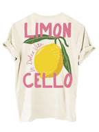 Lemon Print T-Shirt with Back Print – Women's Summer Tee with Italian Flair