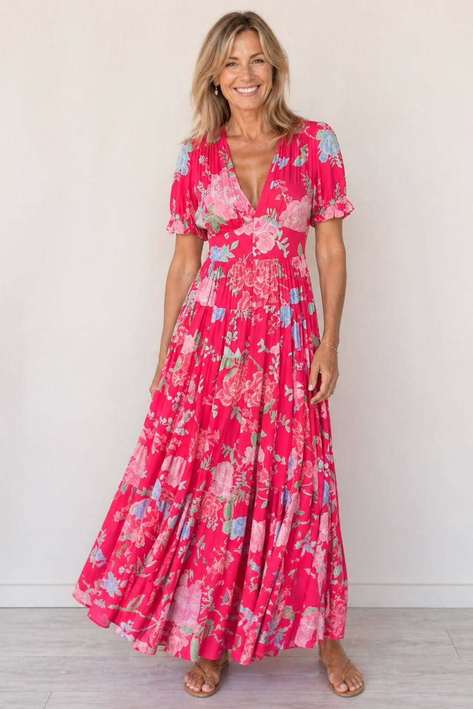 V-Neck Maxi Dress – Women's Summer Beach & Holiday Dress | Meave & Ivy