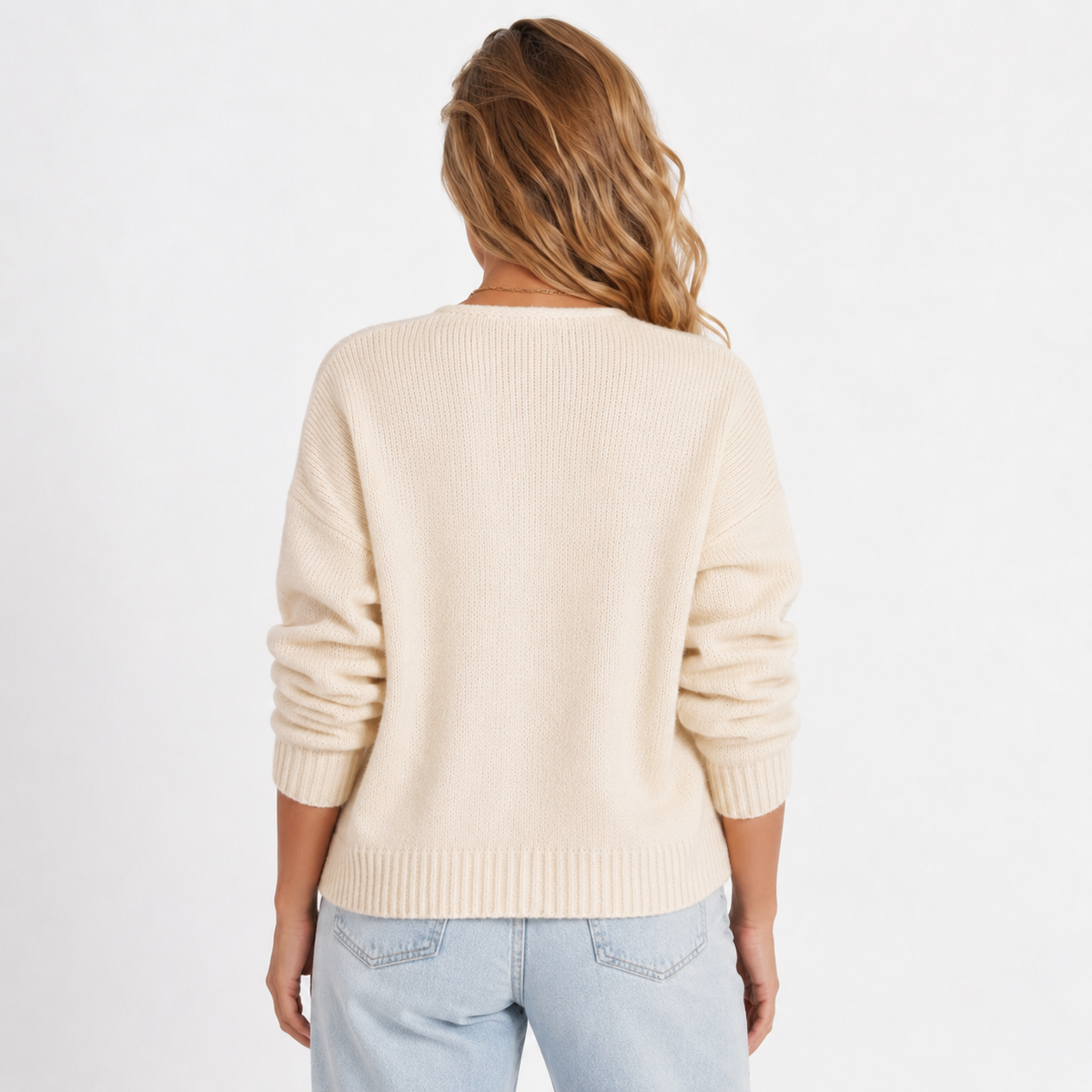 Women's Soft Knit Tie-Front Cardigan with Three Bow Fastenings
