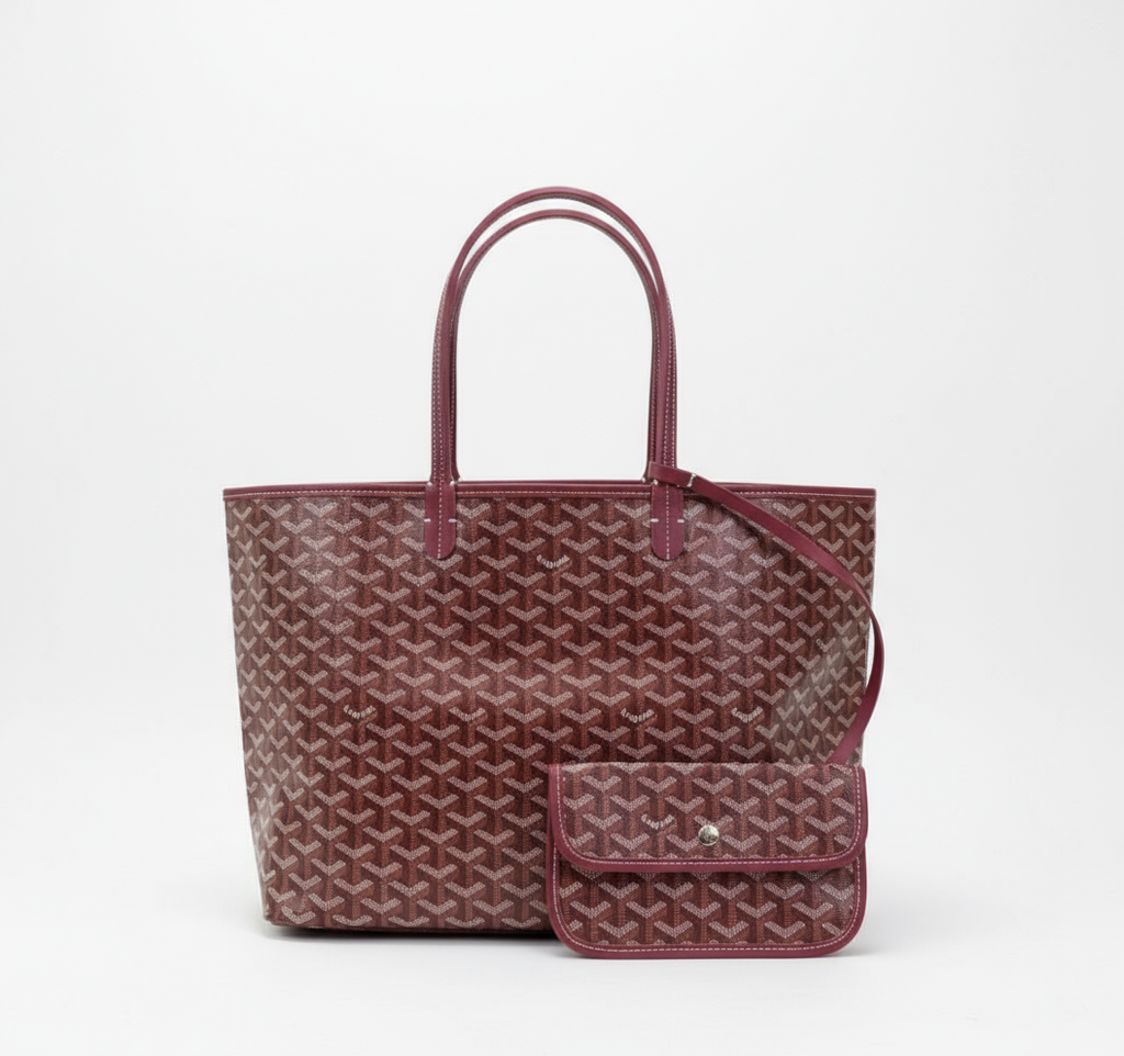 Women's Patterned Tote Bag with Matching Pouch – Large Shopper Bag