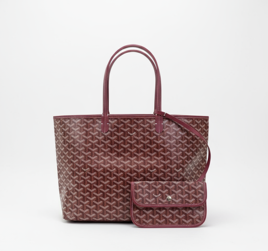 Women's Patterned Tote Bag with Matching Pouch – Large Shopper Bag