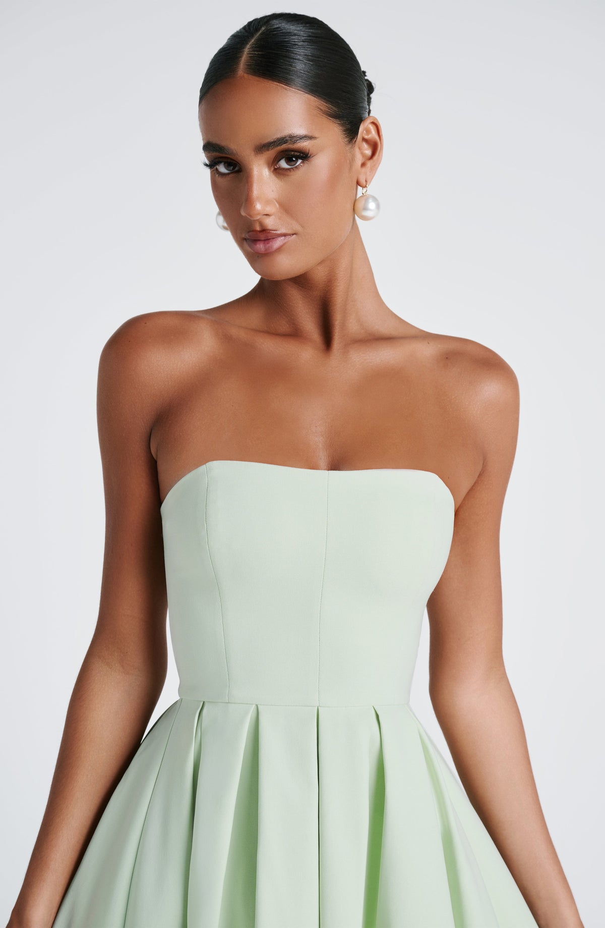 Mint Green Floral Midi Dress – Elegant Summer Occasion Dress | Meave & Ivy