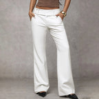Women's High-Waisted Wide-Leg Trousers – Tailored Full-Length Pants
