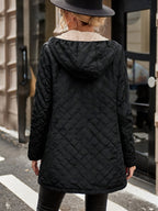 Lined Lightweight Winter Jacket in Black – Quilted City Coat