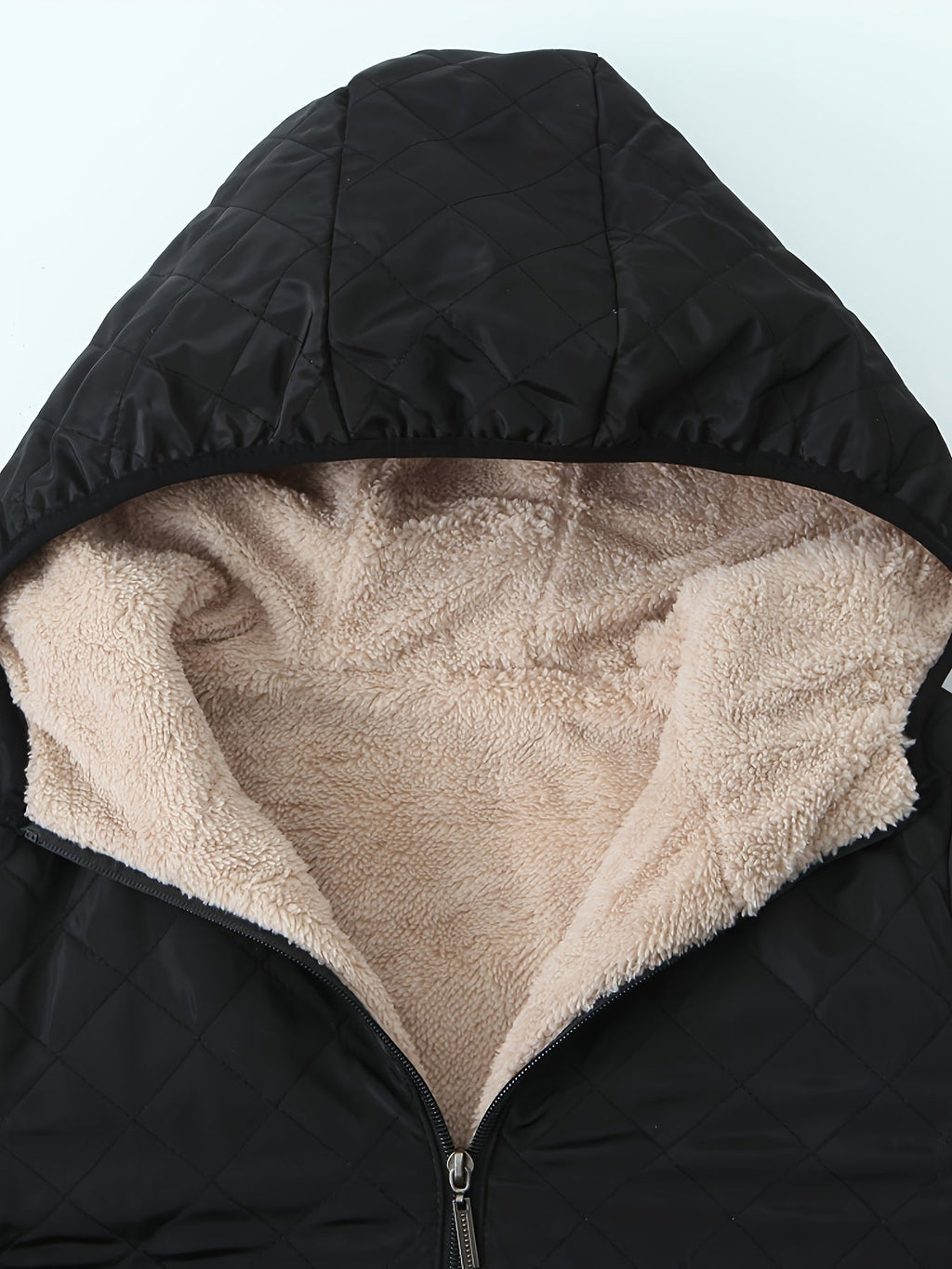 Lined Lightweight Winter Jacket in Black – Quilted City Coat