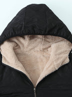 Lined Lightweight Winter Jacket in Black – Quilted City Coat